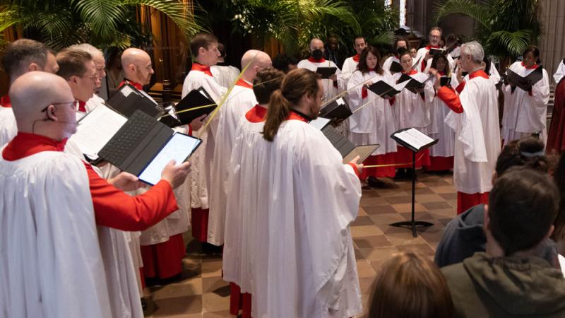 Palm Sunday service with the choir
