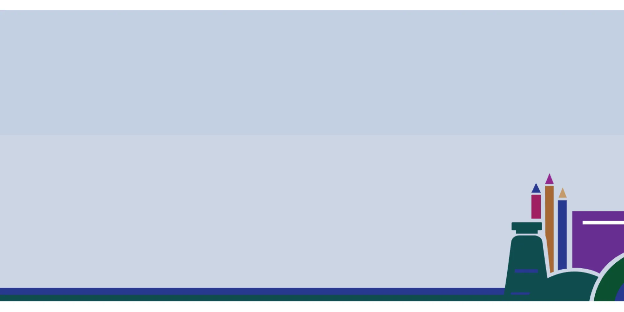 Abstract art depicting a face with a paintbrush, tube of paint, and palette. 