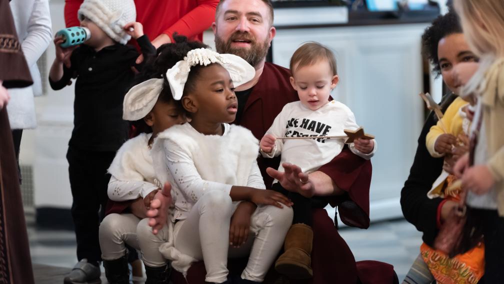 Kids at Christmas Pageant