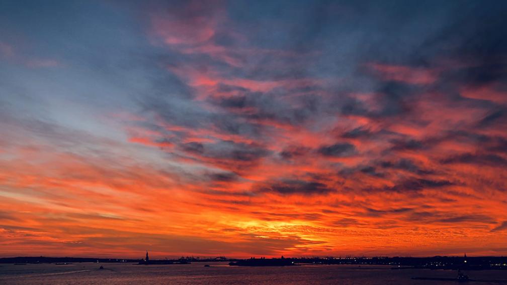 Sunset on the sea