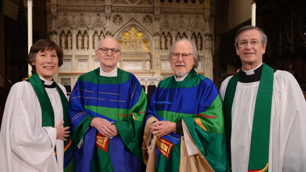 The Rev. Canon Anne Mallonee, Vicar; the Rev. William Norgren; the Rev. John Moody; the Rev. Dr. James H. Cooper, Rector