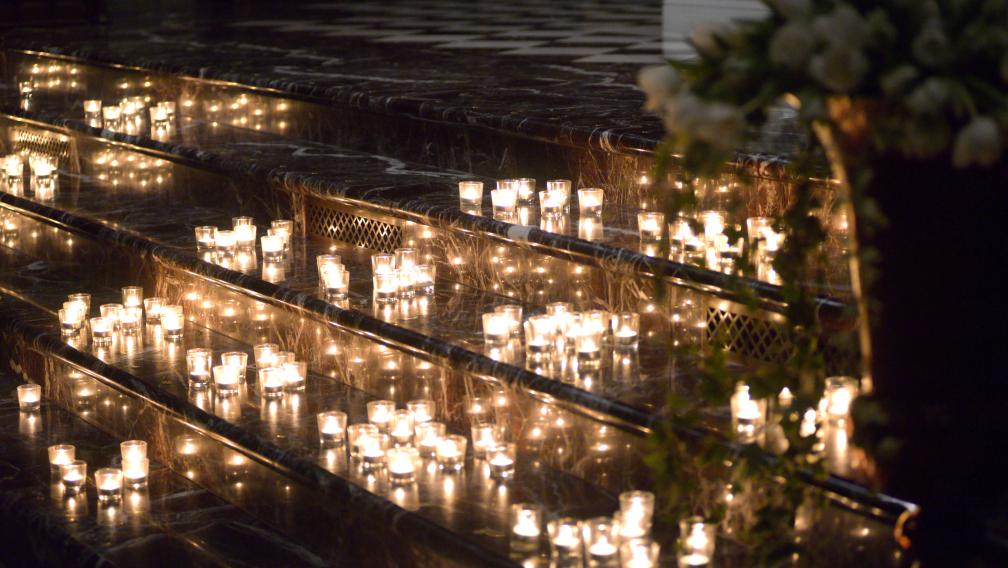 candles in the chancel