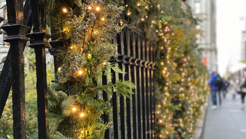 Greening of the church fence for Advent 2021