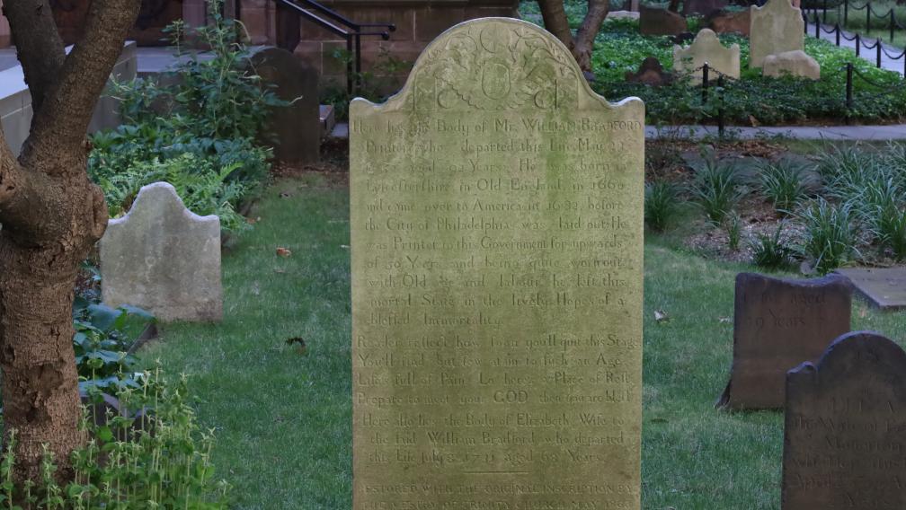 William Bradford Tombstone