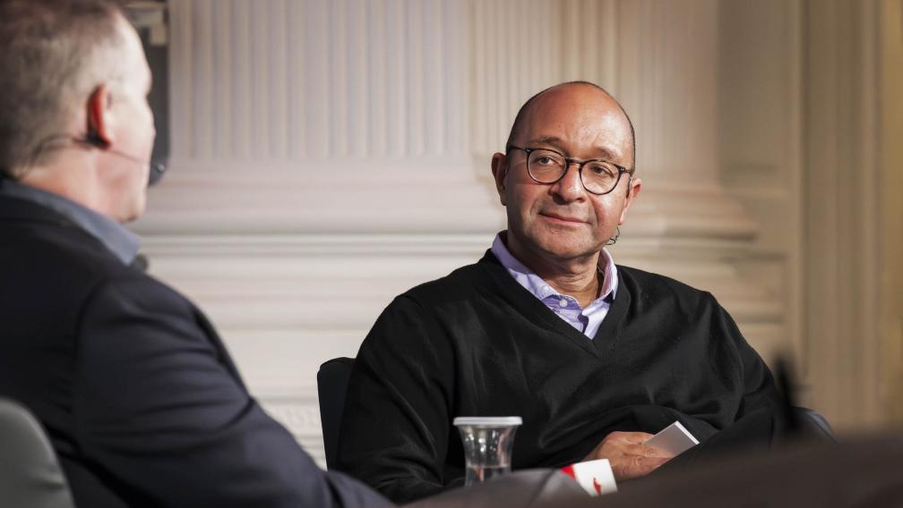 Father Phil Jackson in conversation at a Trinity Talks event in New York City