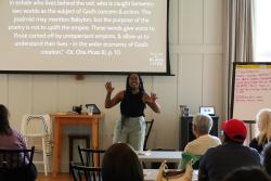 The Rev. Gabby Cudjoe-Wilkes at the Trinity Retreat Center