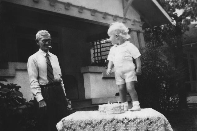 J. Chester Johnson with his grandfather