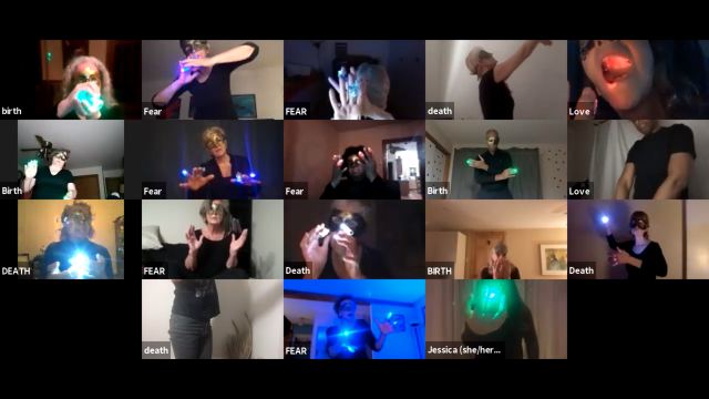 The Movement Choir rehearsing for a virtual performance of The Doors on March 21.