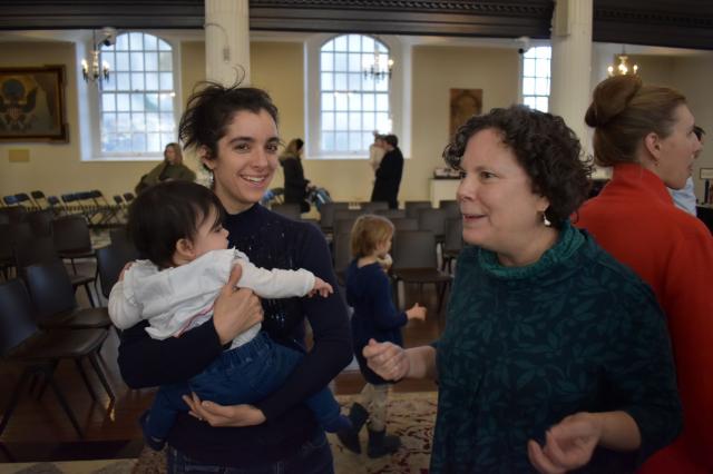 Trinity parishioners say "farewell" to Wendy Claire Barrie at St. Paul's Chapel on March 1.
