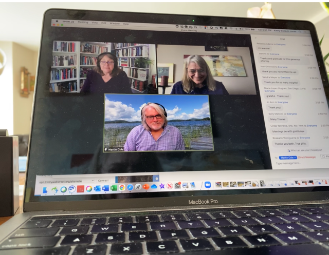 Gratitude retreat taking place on Zoom