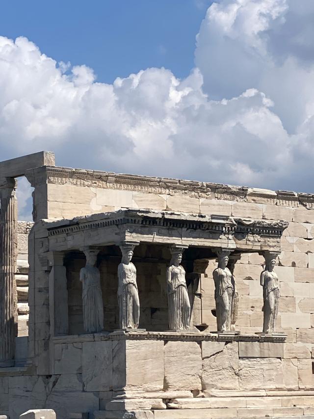 Building with columns carved in the shape of women