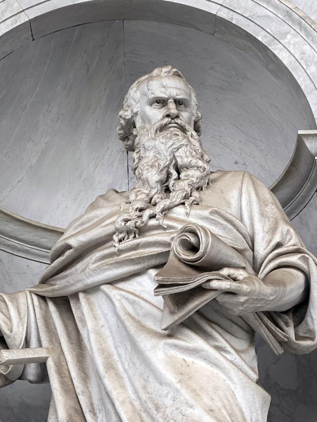 Marble sculpture of St. Paul