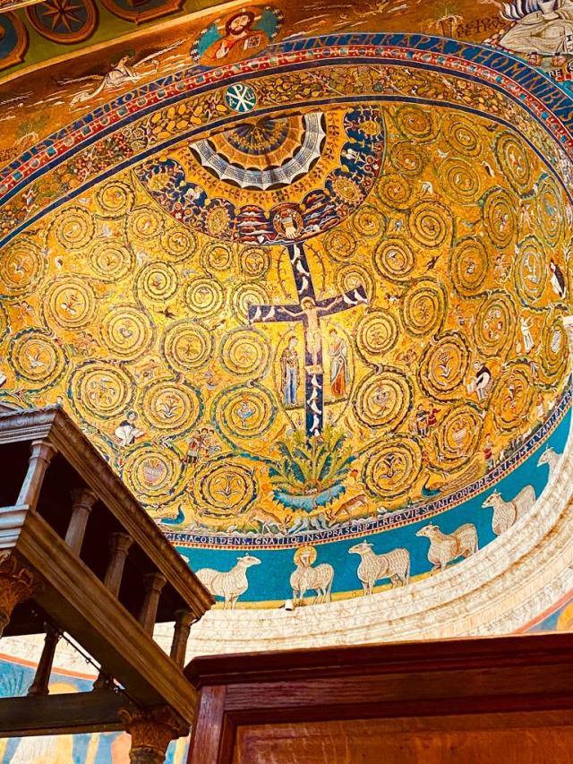 Mosaic in apse of church