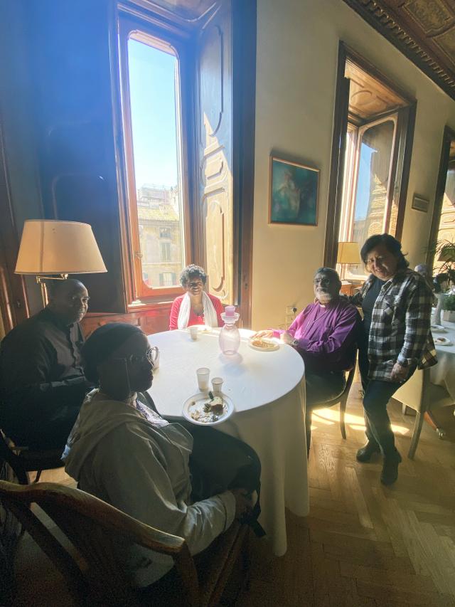 People sitting around a table