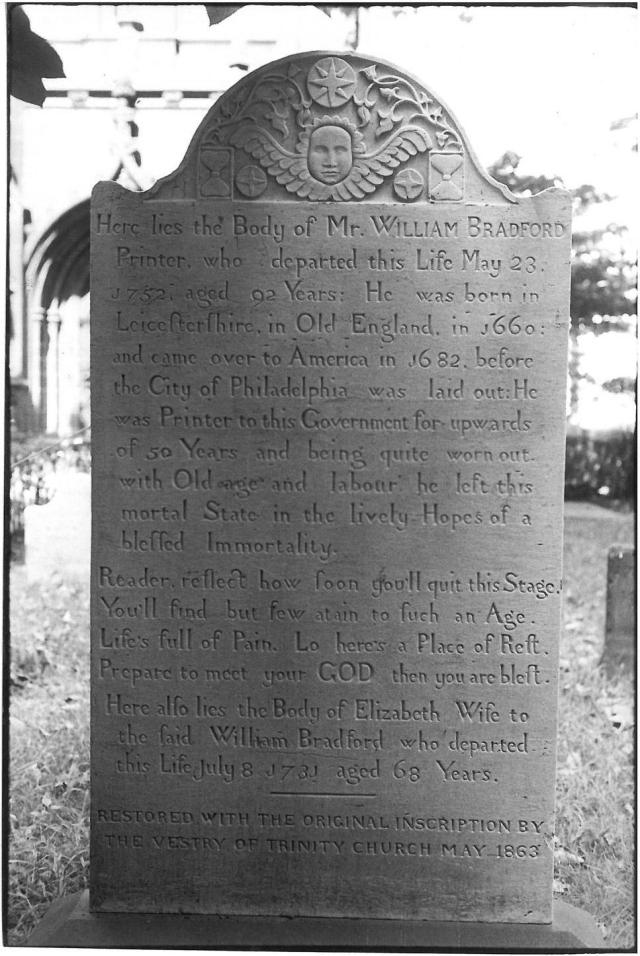 William Bradford Tombstone