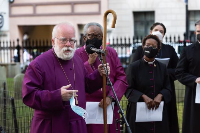 Bishop Dietsche at the ringing of the Bell of Hope September 11, 2021