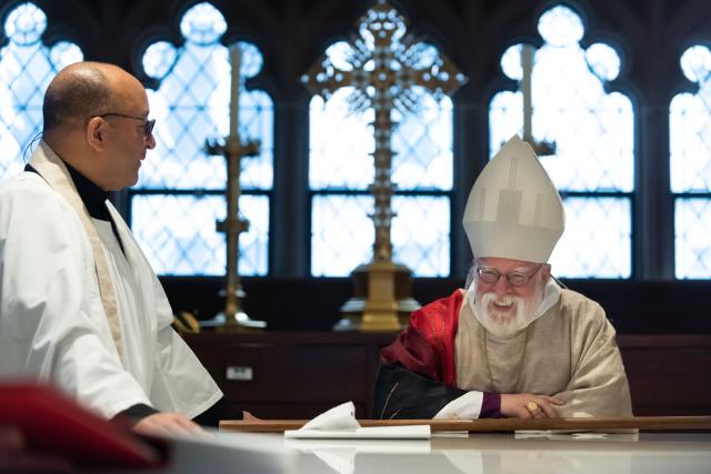 Bishop Andrew Dietsche and the Rev. Phil Jackson on Ash Wednesday 2022