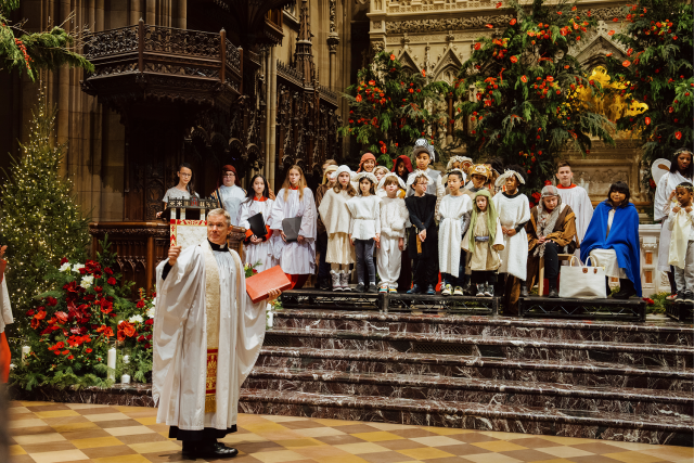 Christmas pageant in action 