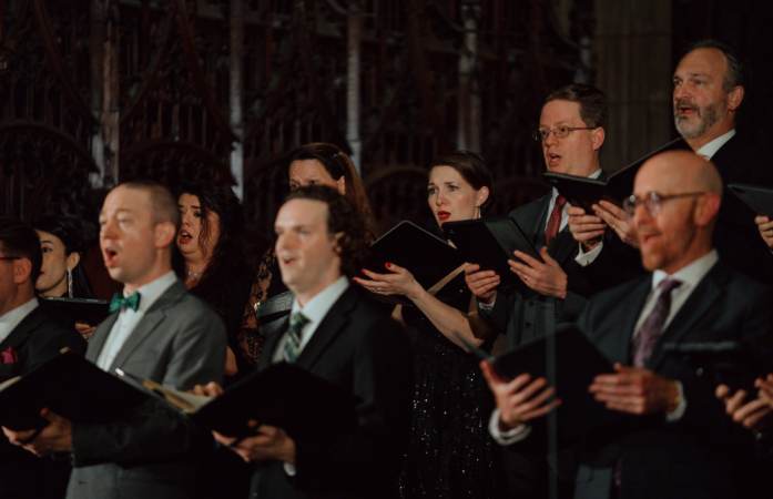 View of Trinity Choir, singing