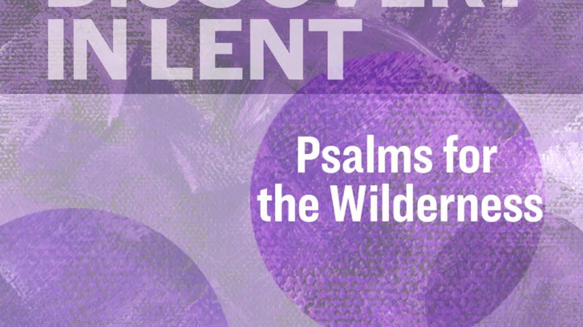 Discovery in Lent on purple background
