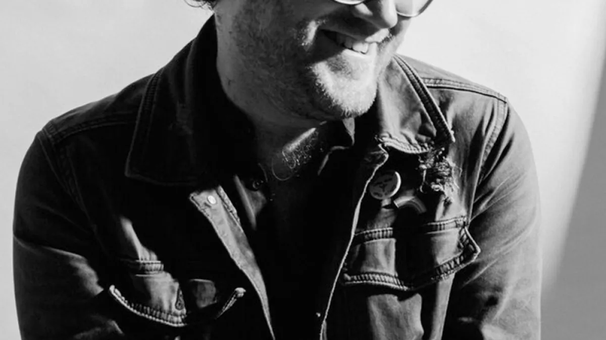 Black and white photograph of Pádraig Ó Tuama, taken by Trevor Brady