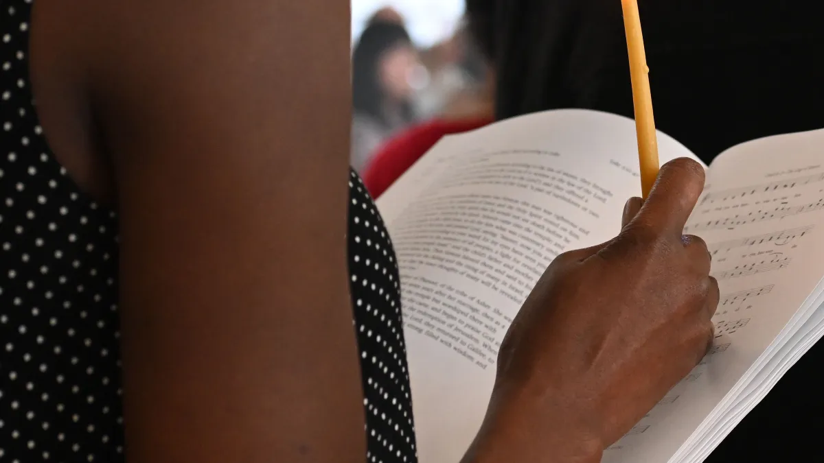 Woman holding candle
