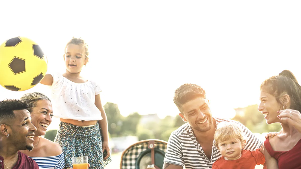 Families at picnic