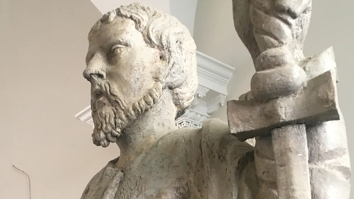 Statue of St. Paul as seen in St. Paul's Chapel