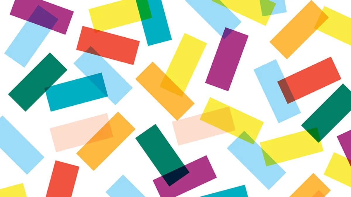 Illustration of multicolor confetti