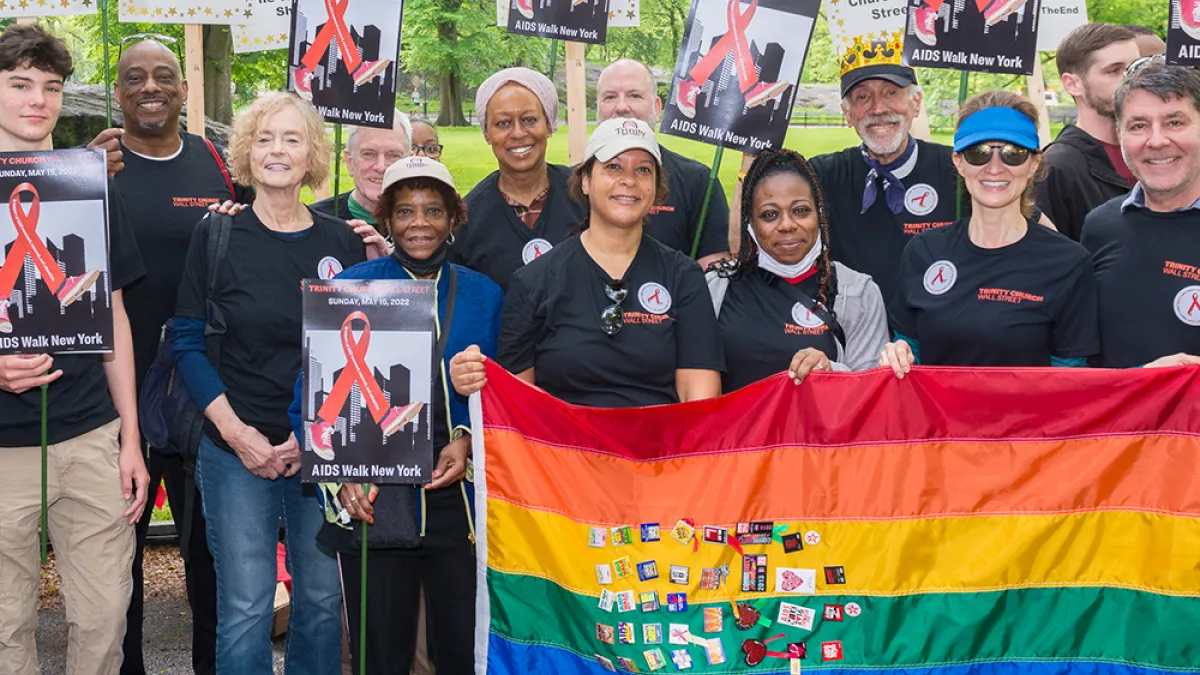 Trinity's team at the AIDS Walk NY 2022