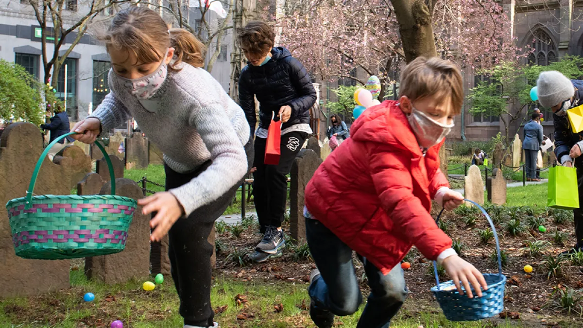 Children participate in the Easter Egg Hunt