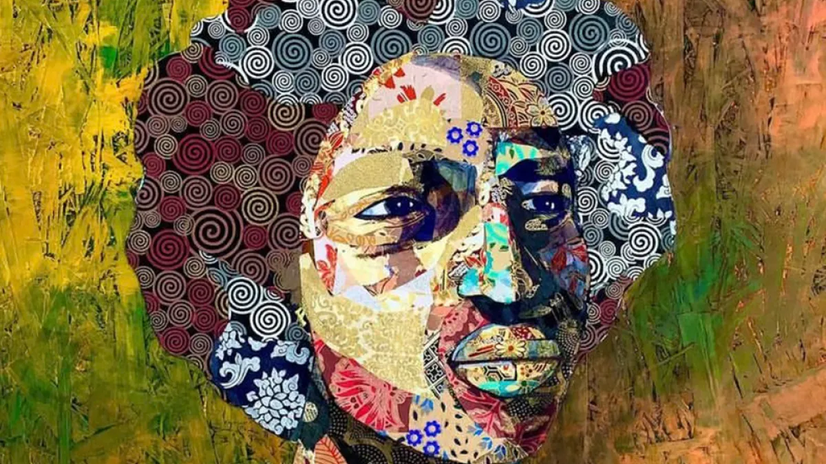 A collage image of Black woman, by artist Patrick Dougher