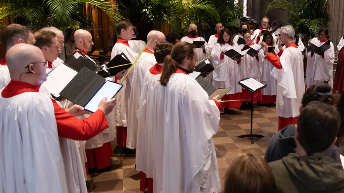 Palm Sunday service with the choir
