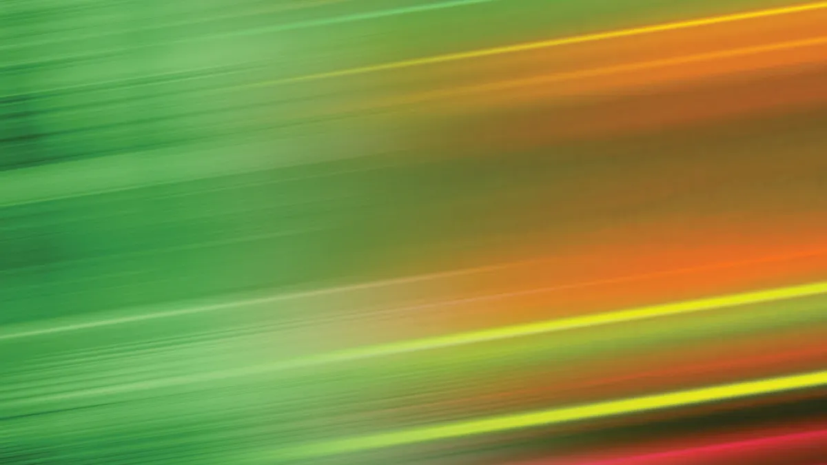 a splash of green, orange, and pink