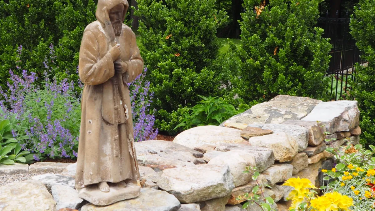 A figure by the wall