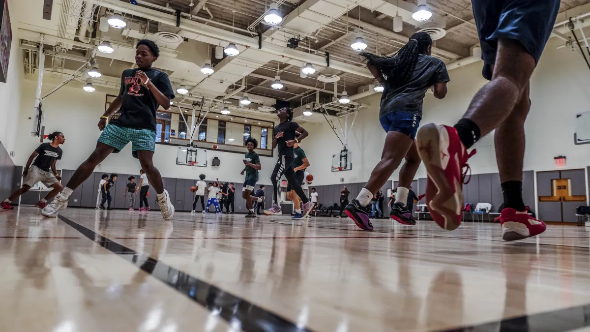 Basketball class at Trinity's Afterschool