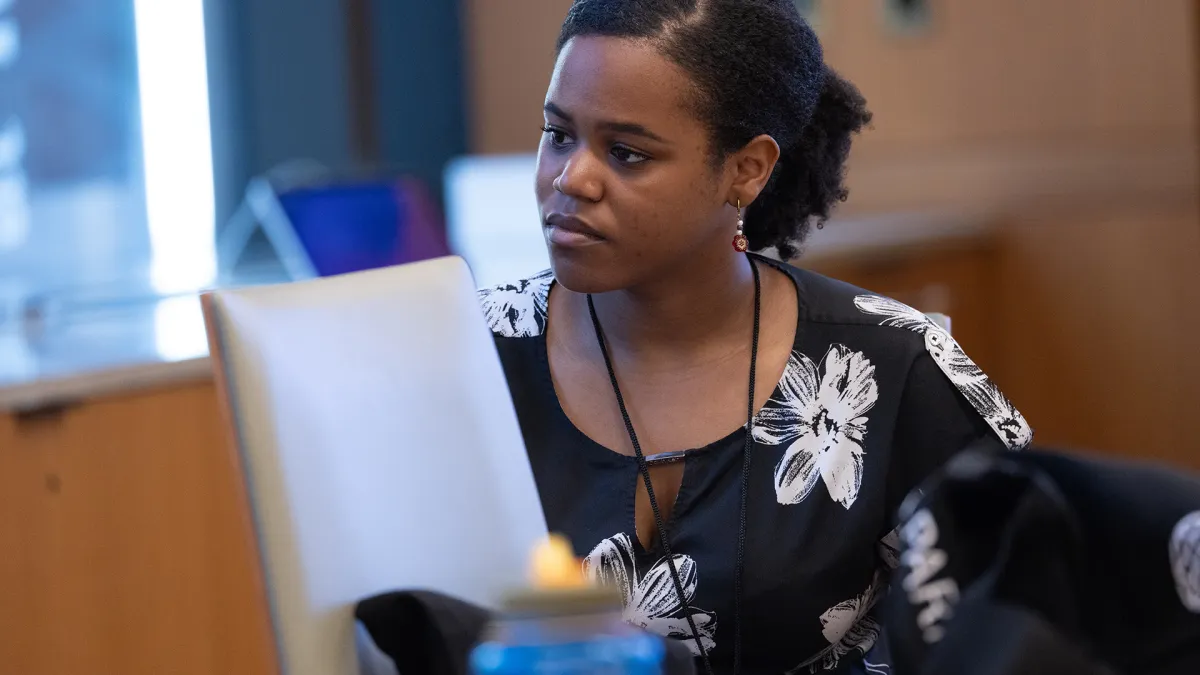 A teacher at a class