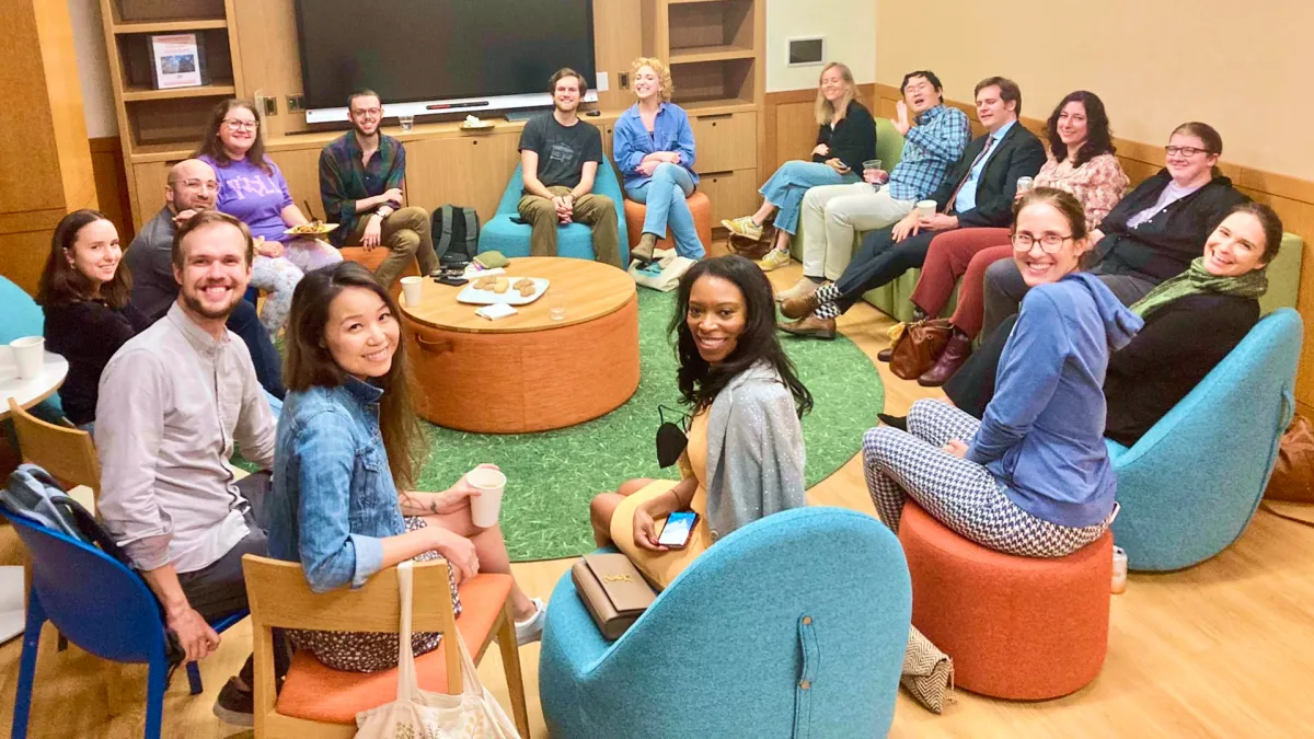 Young adults dinner at Trinity Commons