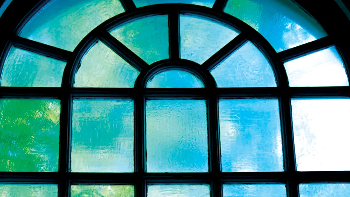 Glass windows of the church