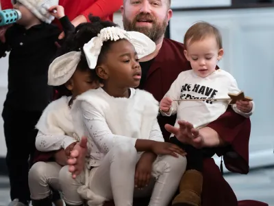 Kids at Christmas Pageant 