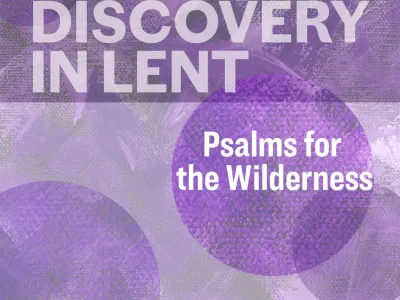 Discovery in Lent on purple background