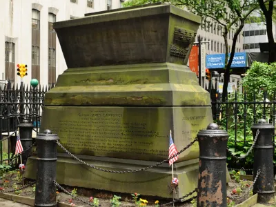 The Lawrence monument in Trinity's south churchyard