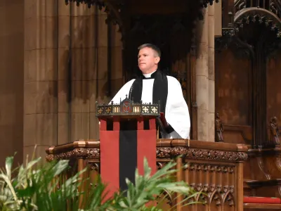 The Rev. Michael A. Bird preaches on Palm Sunday