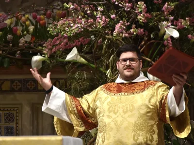 The Rev. Matt Welsch preaching at Family Worship April 4, 2021