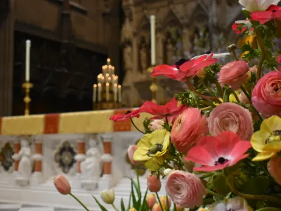 Easter Day 2021 Flowers at Trinity Church Wall Street