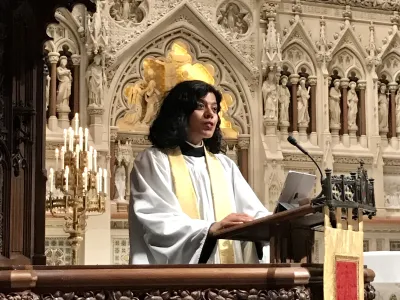  The Rev. Winnie Varghese preaching