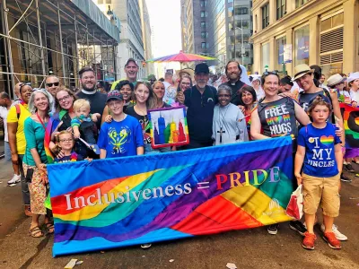 Pride March with Trinity staff and congregation members.