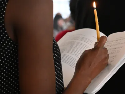 Woman holding candle