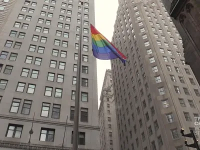 Raising the Pride Flag