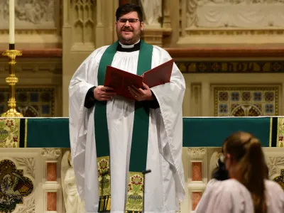 Father Matt during the Family Service